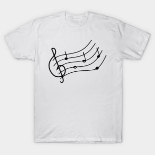 Music Notes Staff T-Shirt